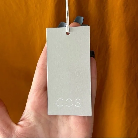 [2] NWT COS Golden Mustard Yellow Lightweight A-line Shift Dress 100% Cotton - Picture 10 of 13